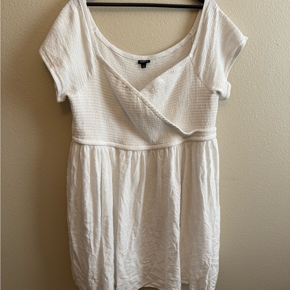 Torrid White Textured Dress